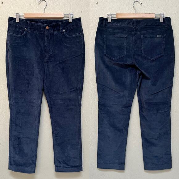 L.L. Bean Favorite Fit Gray Corduroy Straight Leg Pants Size 12 - Picture 1 of 5